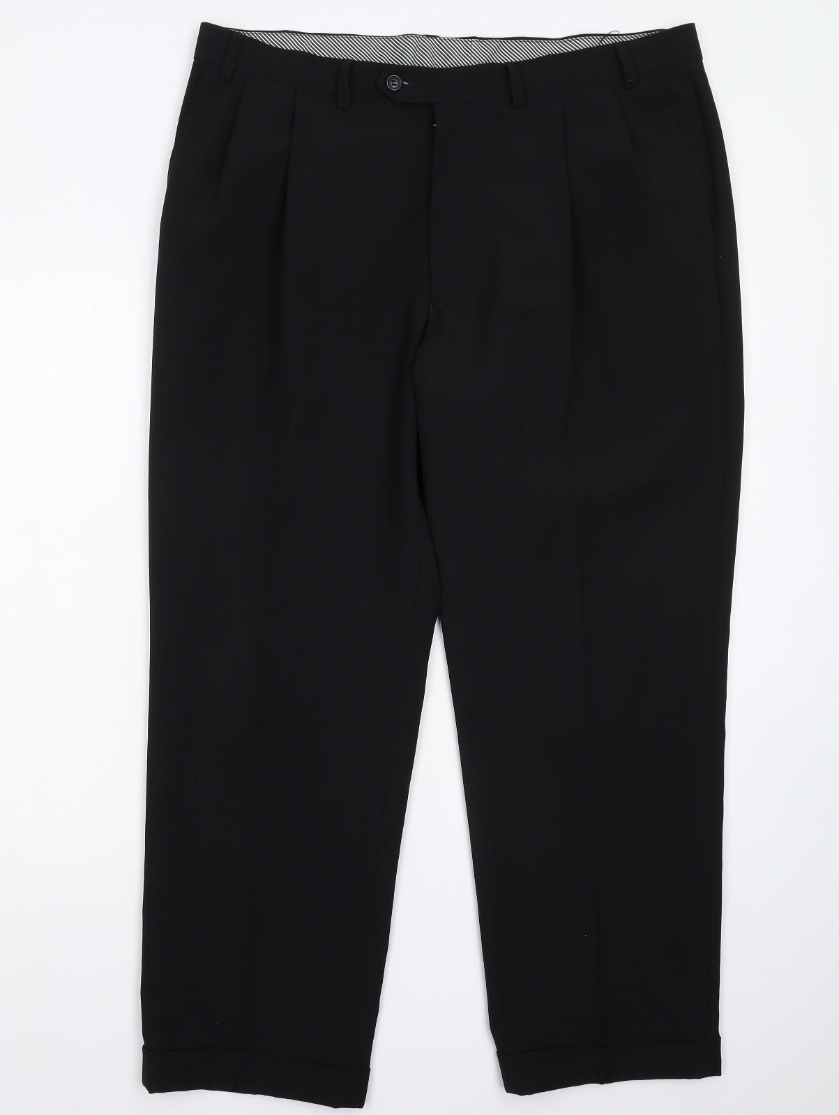 Marks and Spencer Mens Black   Dress Pants Trousers Size 34 L29 in