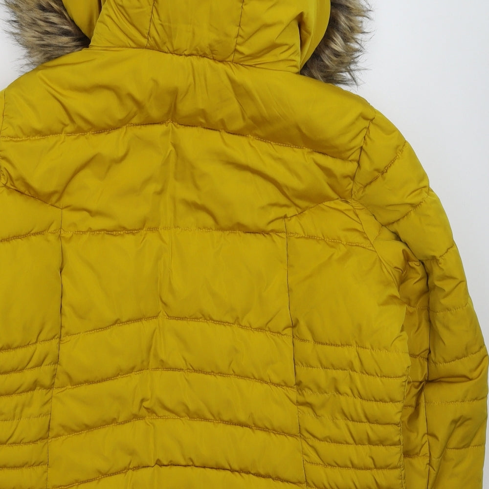 George Womens Yellow   Parka Coat Size L