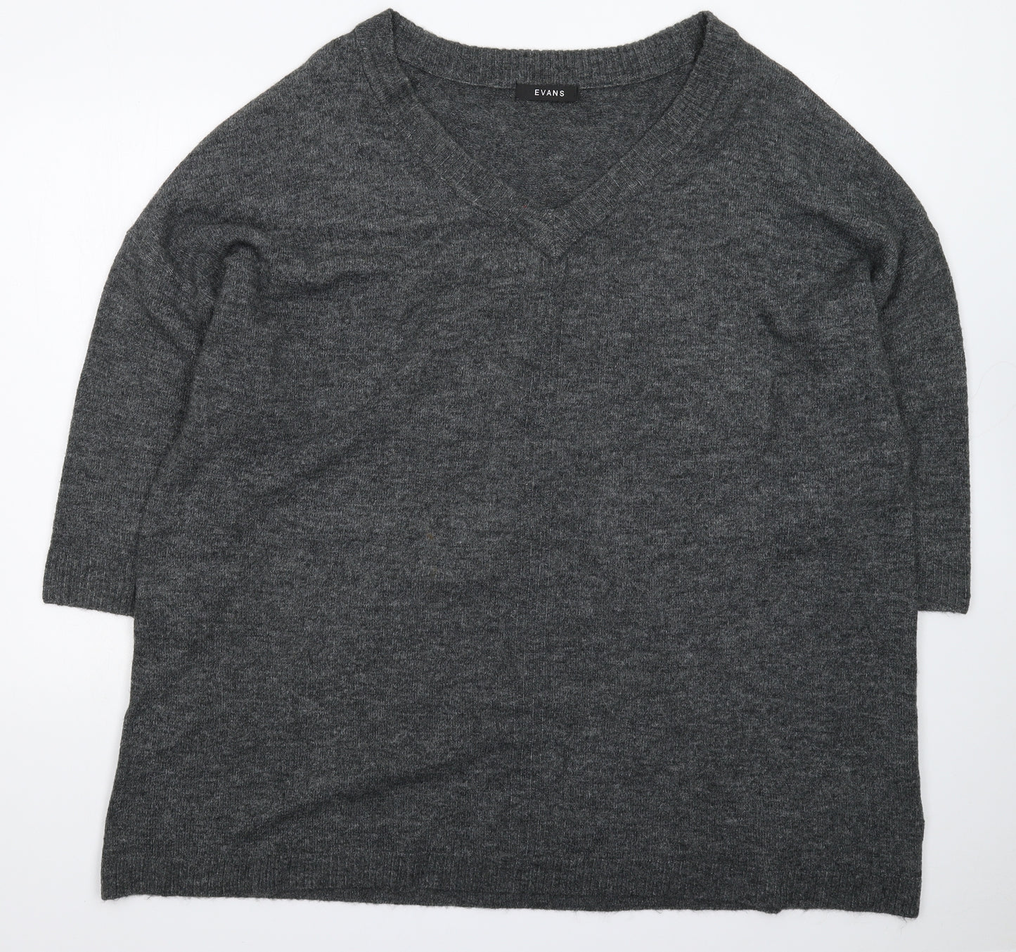 Evans Womens Grey  Knit Jumper Dress  Size 28