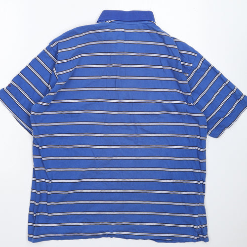 Backwing Mens Blue Striped   Polo Size XL