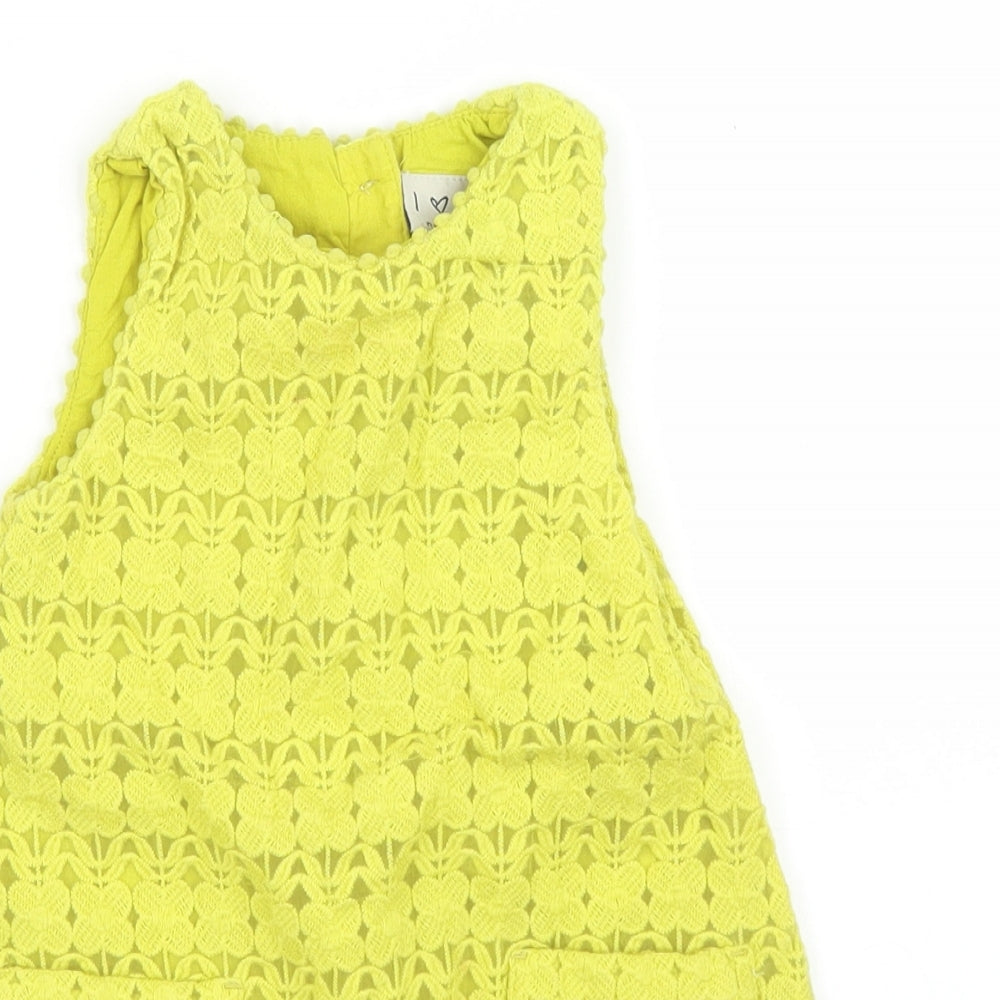 NEXT Girls Yellow Floral  A-Line  Size 12 Months