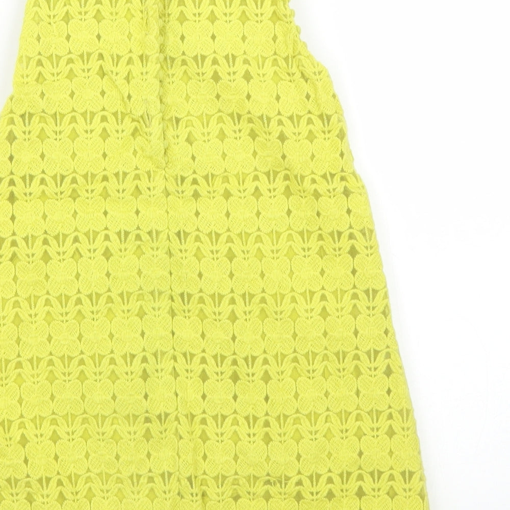 NEXT Girls Yellow Floral  A-Line  Size 12 Months