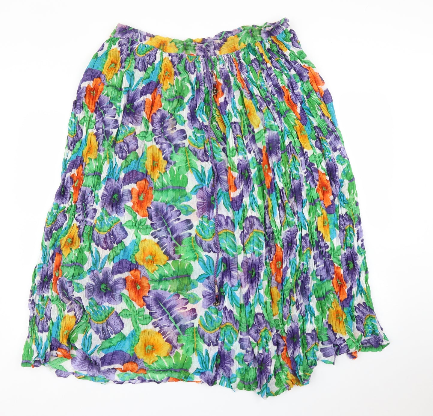Club Mango Womens Purple Floral  A-Line Skirt Size 12
