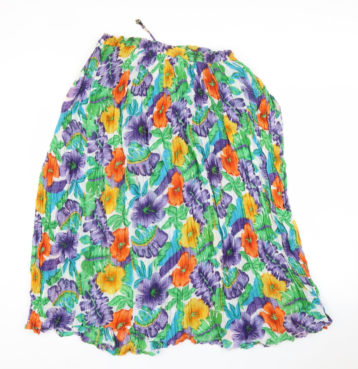 Club Mango Womens Purple Floral  A-Line Skirt Size 12
