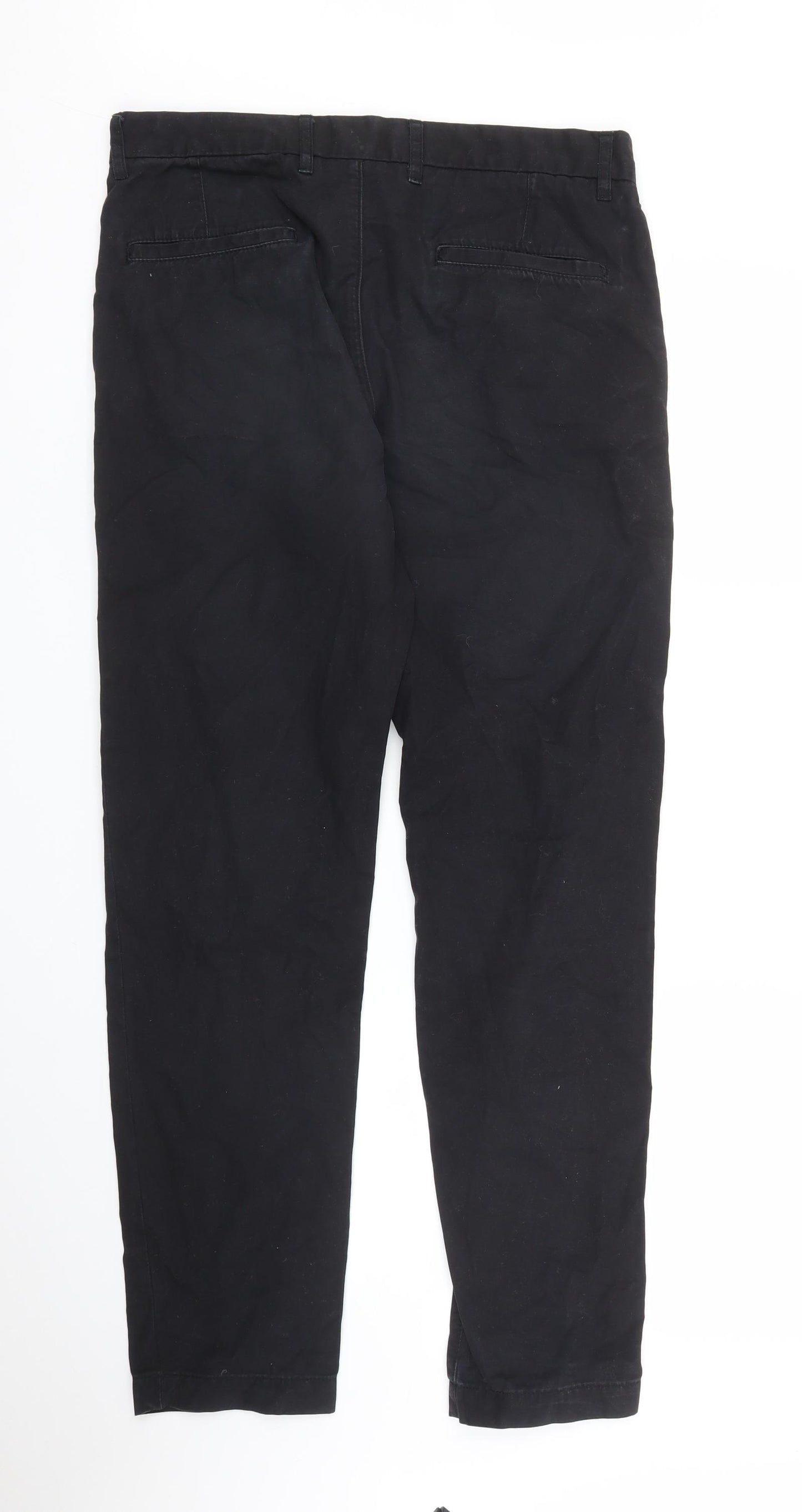H&M Mens Black   Chino Trousers Size 31 in L30 in
