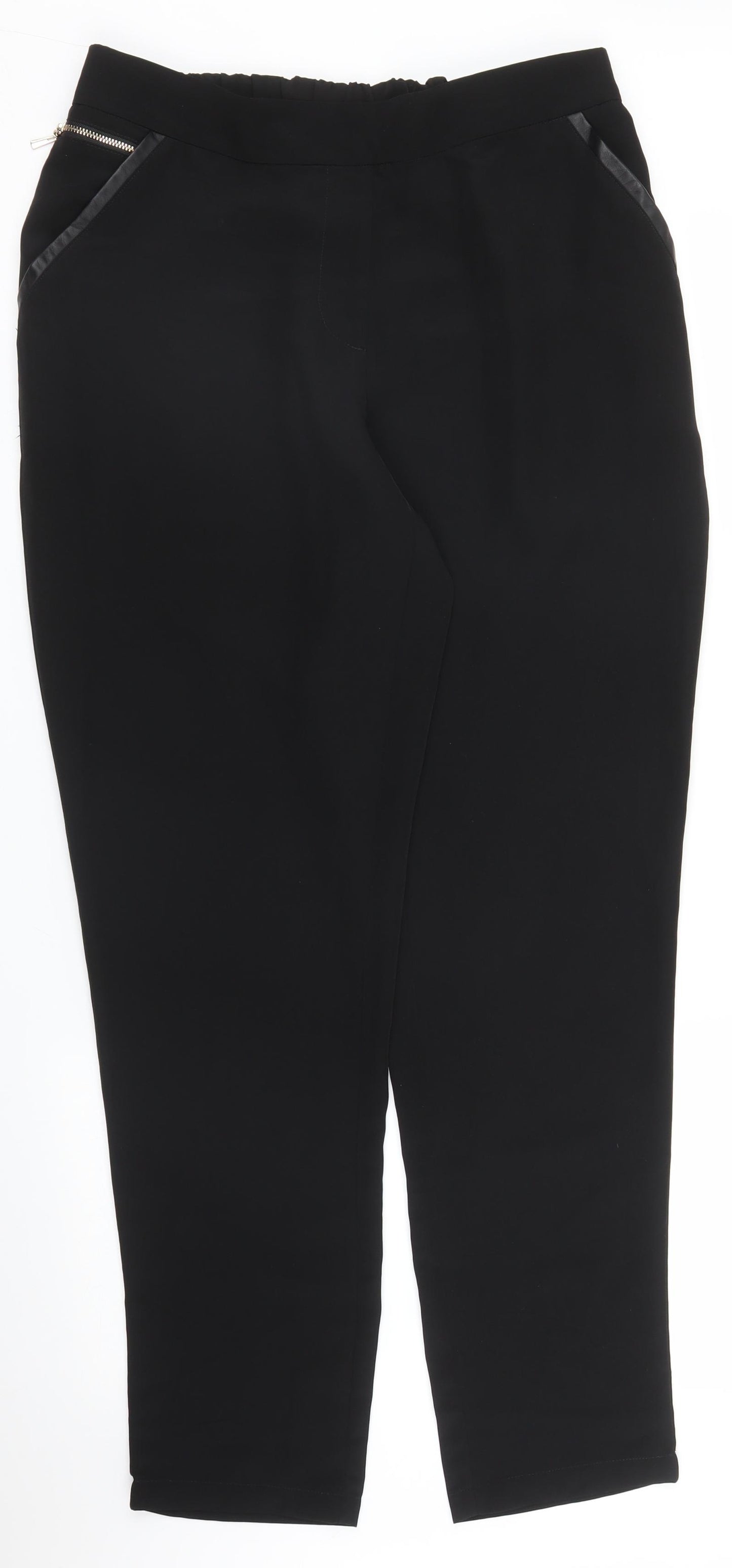Dorothy Perkins Womens Black   Carrot Trousers Size 12 L26 in