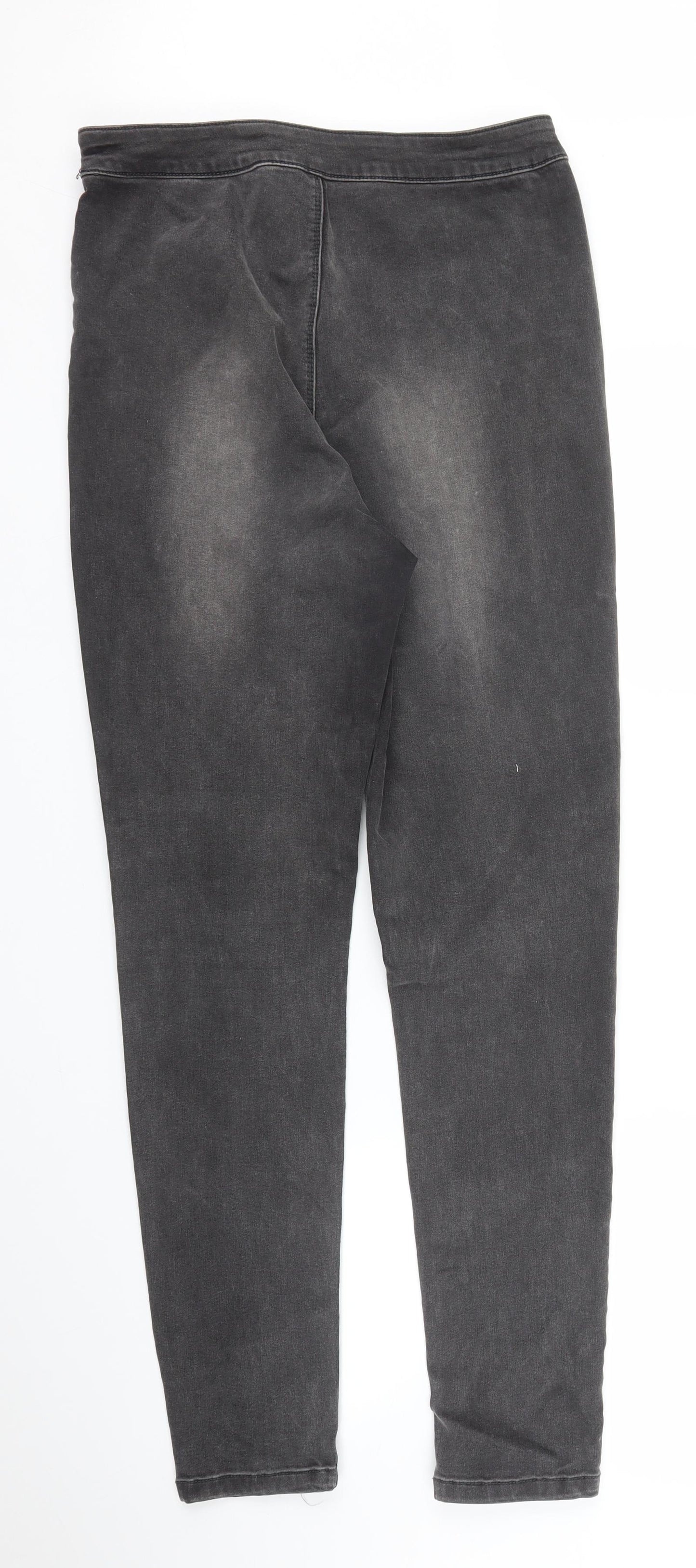 Missguided Womens Grey  Denim Jegging Jeans Size 12 L28 in