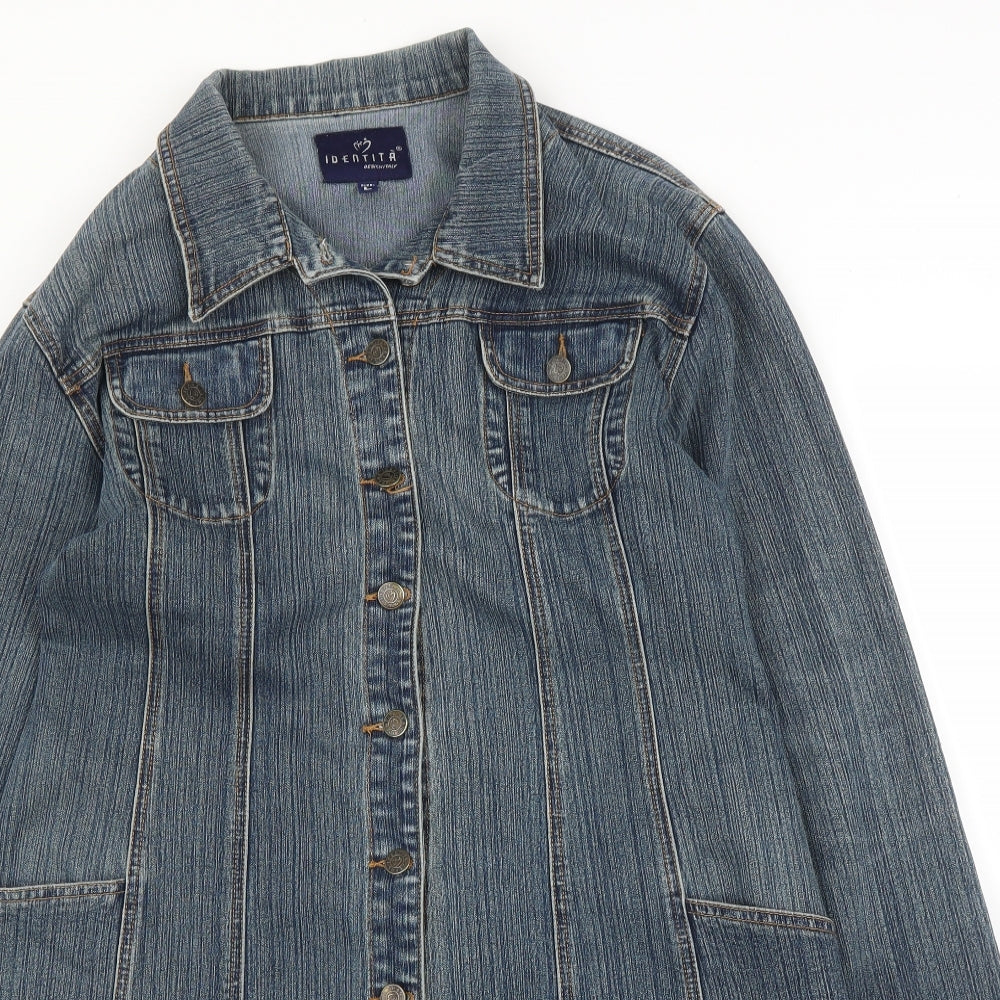 Identita Womens Blue  Denim Shift  Size 12