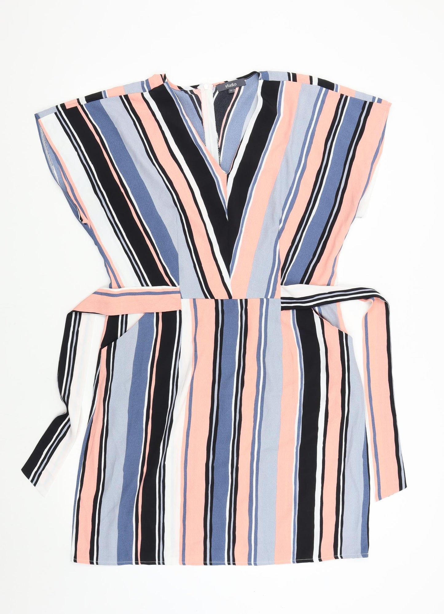 Studio Womens Multicoloured Striped  Shift  Size 14