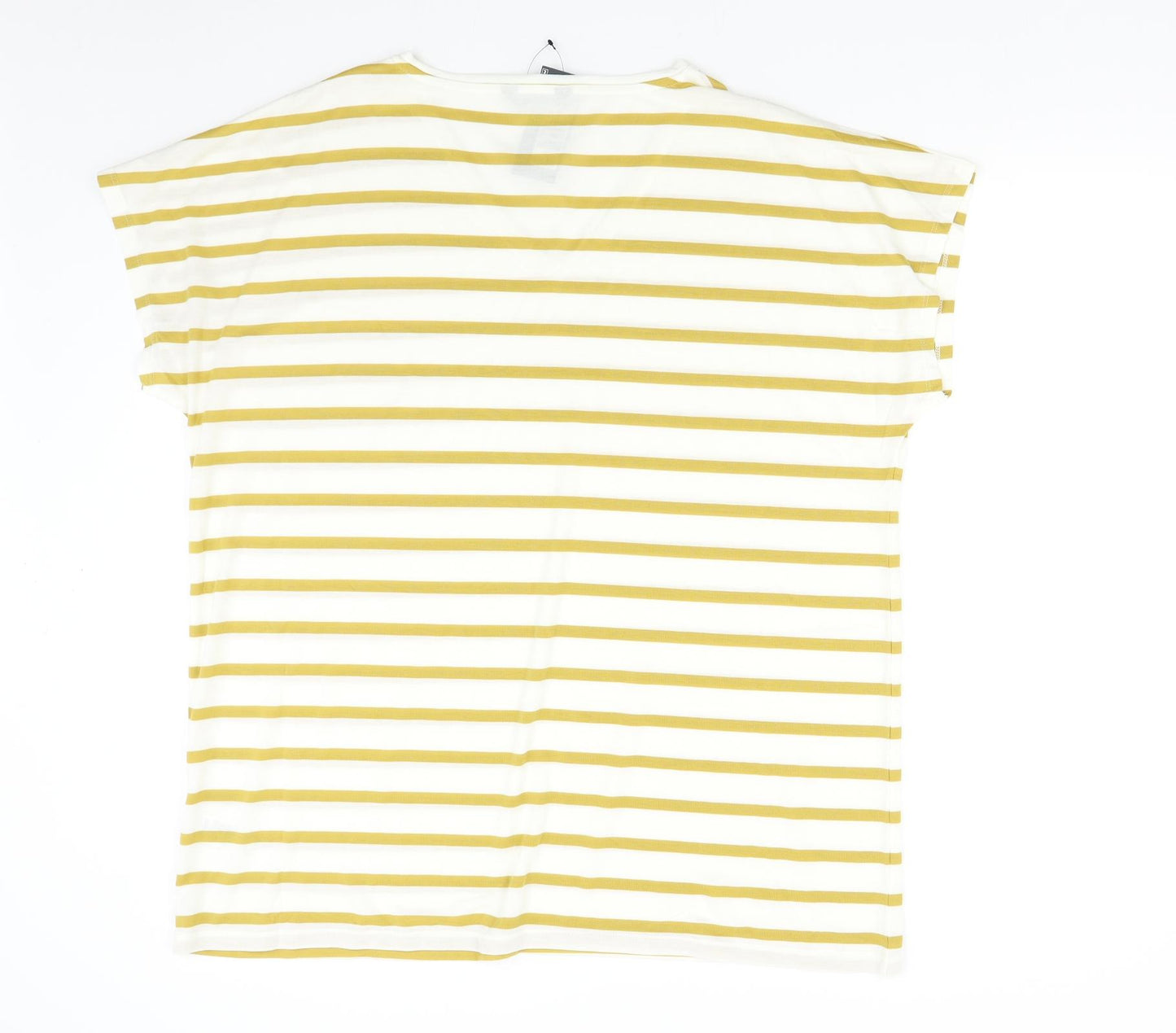 M&S Womens Multicoloured Striped  Basic T-Shirt Size 20