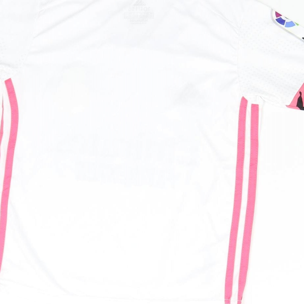 adidas Boys White   Basic T-Shirt Size 5-6 Years  - Real Madrid