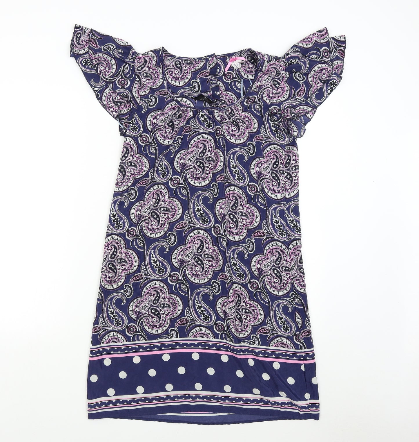 NEXT Womens Blue Paisley  Slip Dress  Size 10