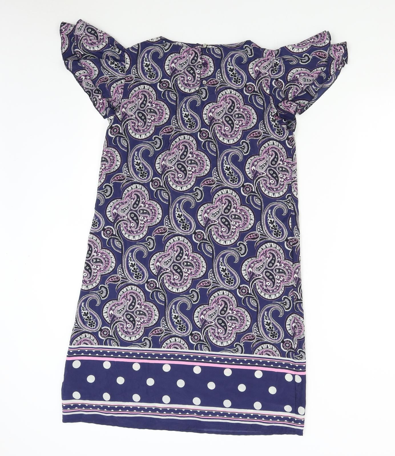 NEXT Womens Blue Paisley  Slip Dress  Size 10