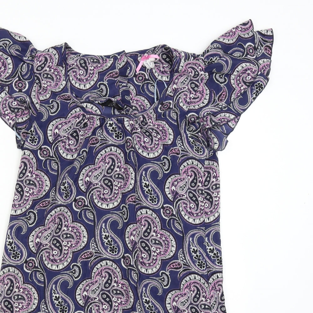 NEXT Womens Blue Paisley  Slip Dress  Size 10