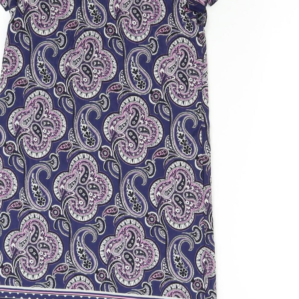 NEXT Womens Blue Paisley  Slip Dress  Size 10