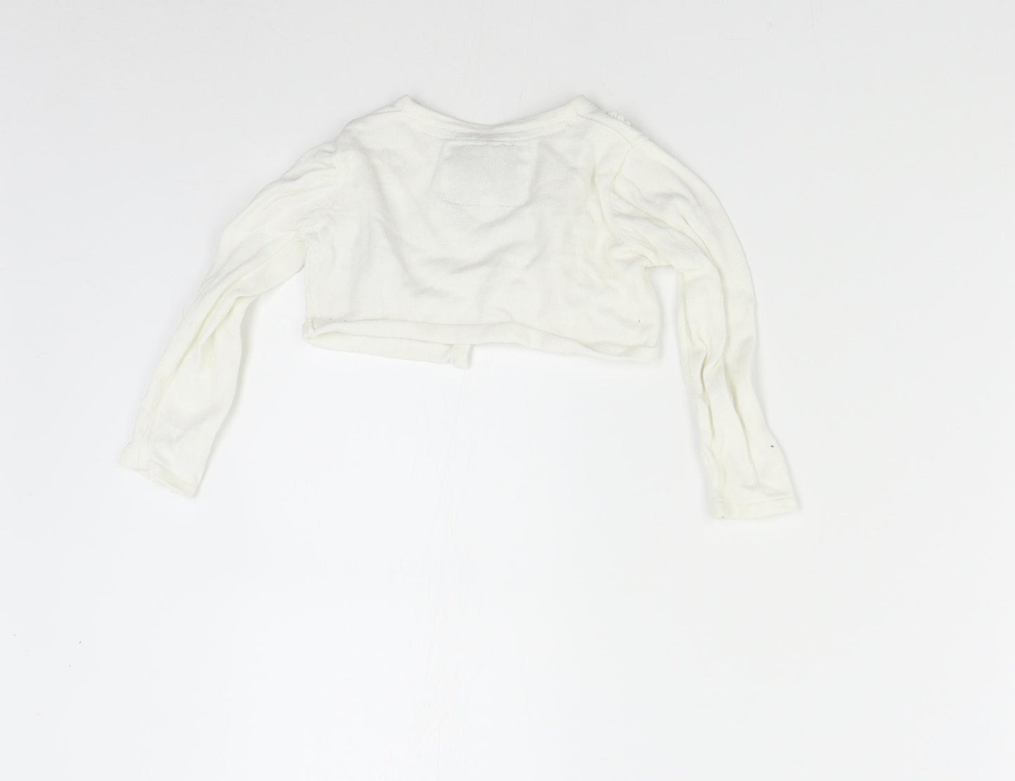 Little Rocha Baby White  Knit Cardigan Jumper Size 18-24 Months