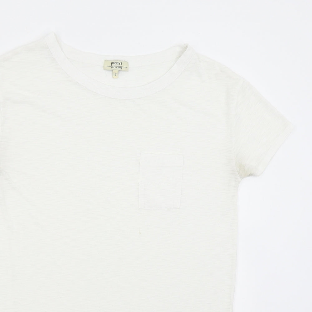 Matalan Womens White   Basic T-Shirt Size S