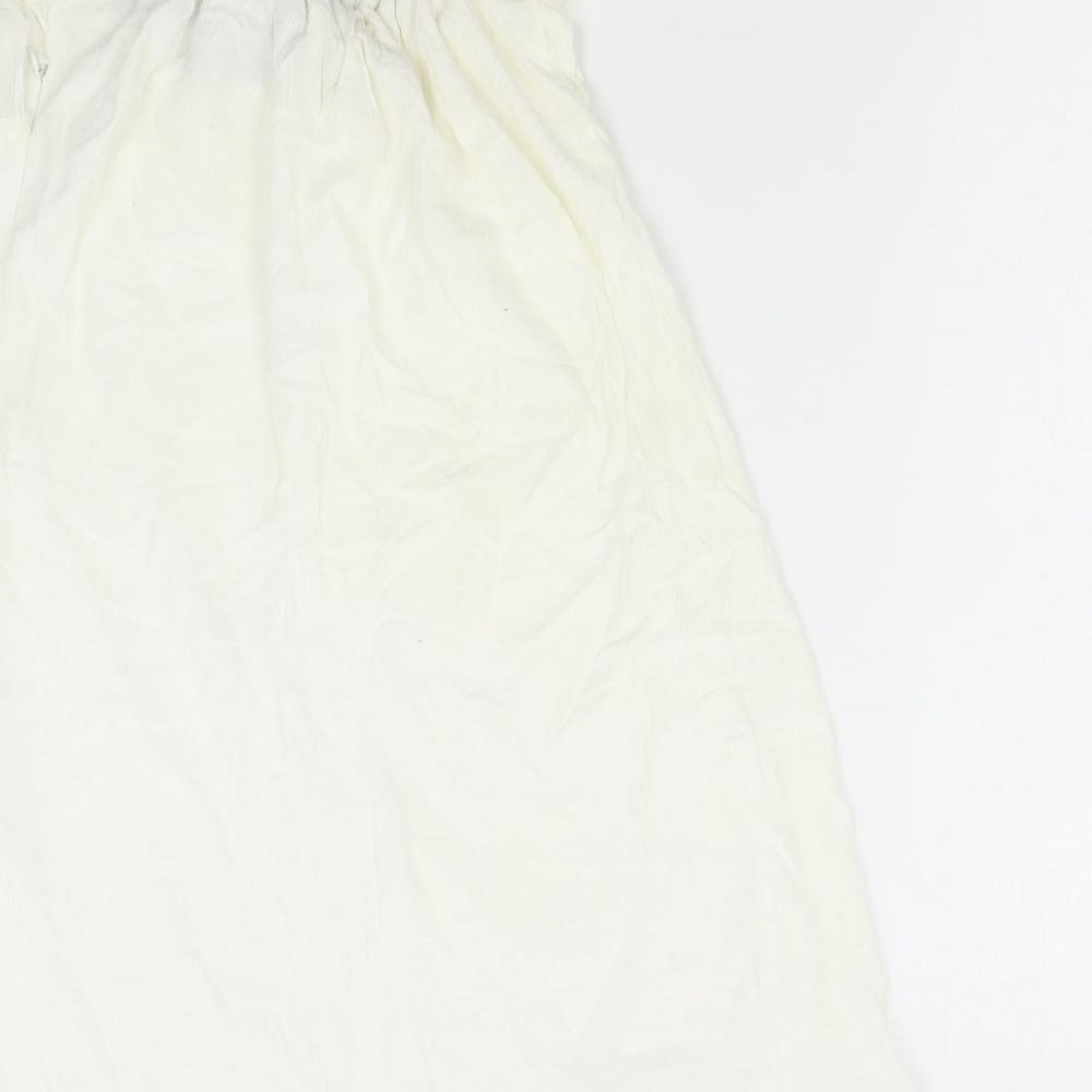 Nasty Gal Womens Ivory   Slip Dress  Size 8