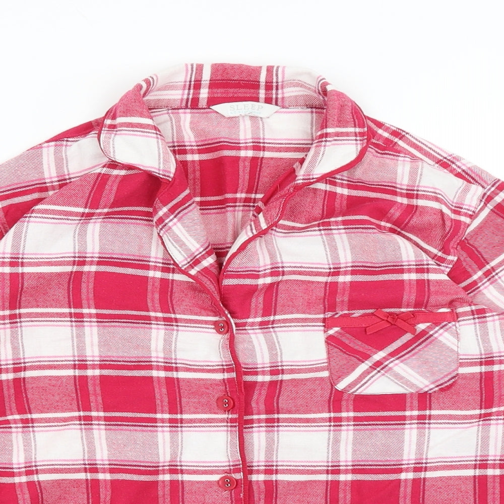 Debenhams Womens Pink Plaid  Top Pyjama Set Size 10