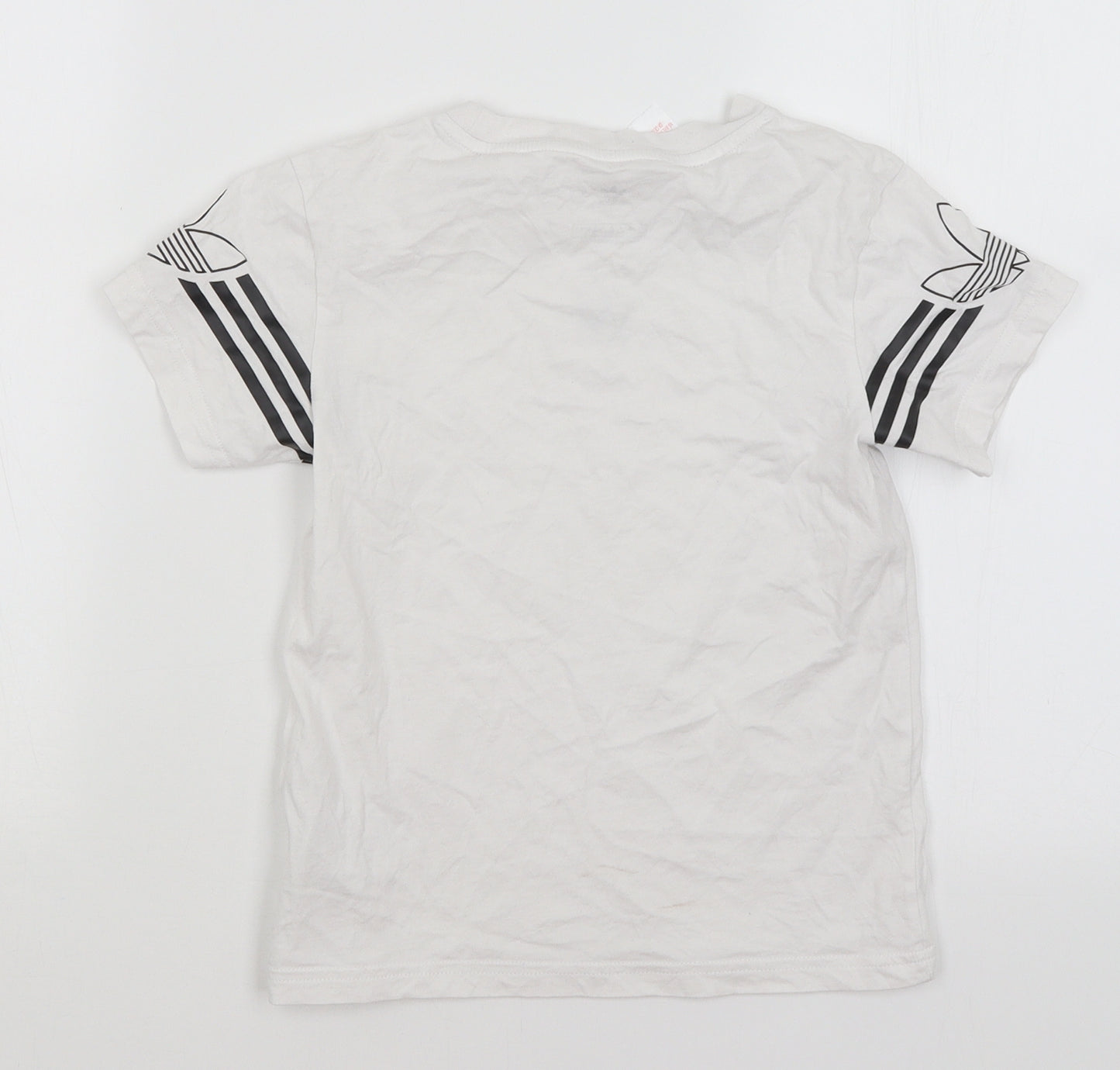 adidas Boys White   Basic T-Shirt Size 6-7 Years