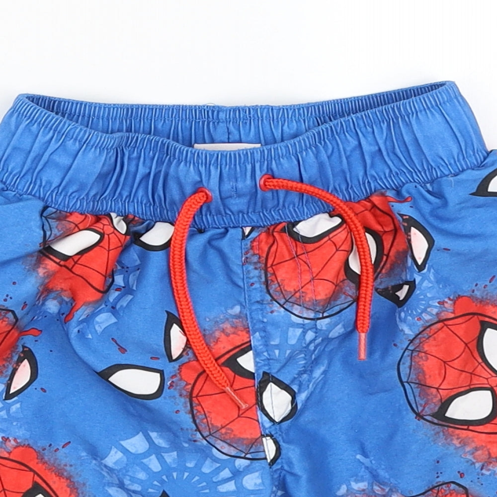 Marvel Boys Blue   Sweat Shorts Size 6-7 Years - Spiderman