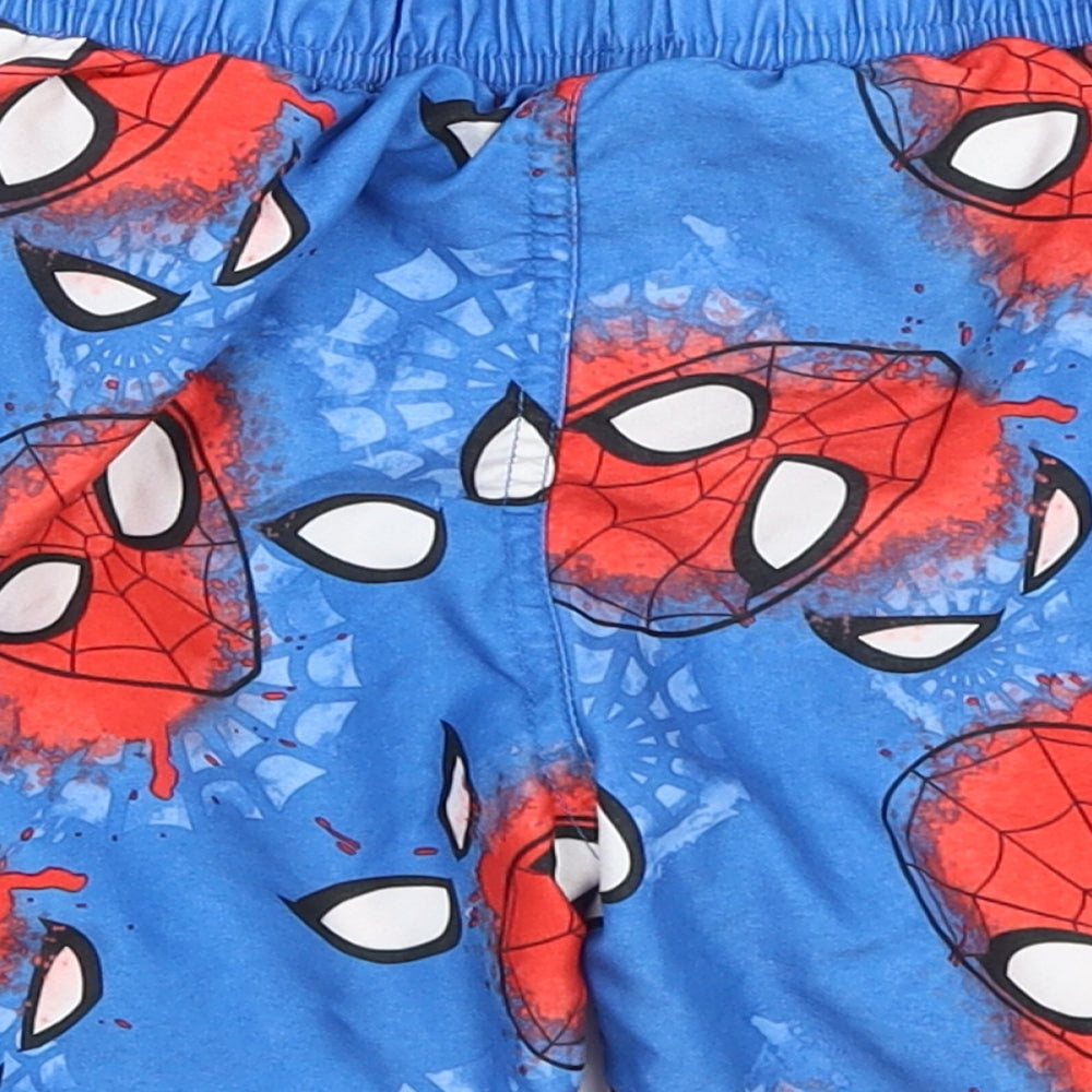 Marvel Boys Blue   Sweat Shorts Size 6-7 Years - Spiderman
