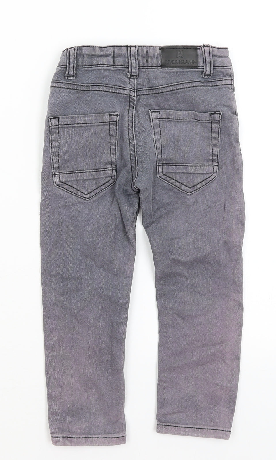 River Island Boys Grey   Straight Jeans Size 3 Years