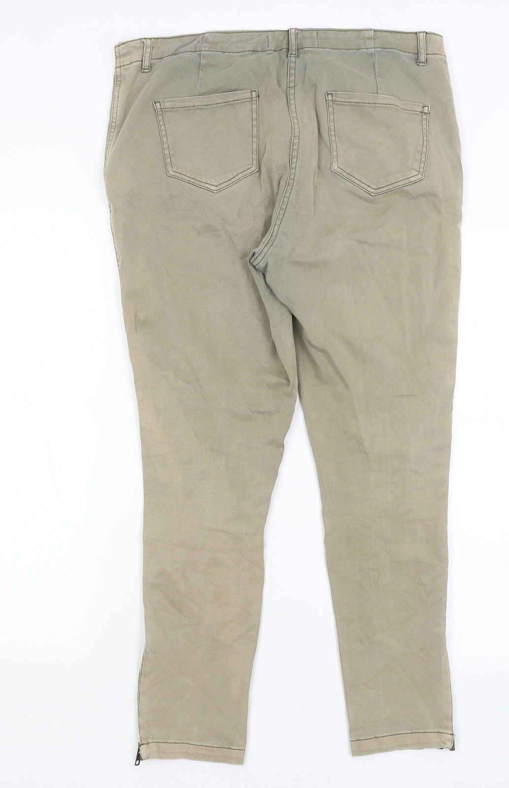 Dorothy Perkins Womens Green   Cropped Trousers Size 14 L25 in