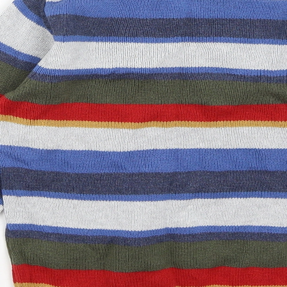 Waitrose Boys Blue Striped  Pullover Jumper Size 4-5 Years