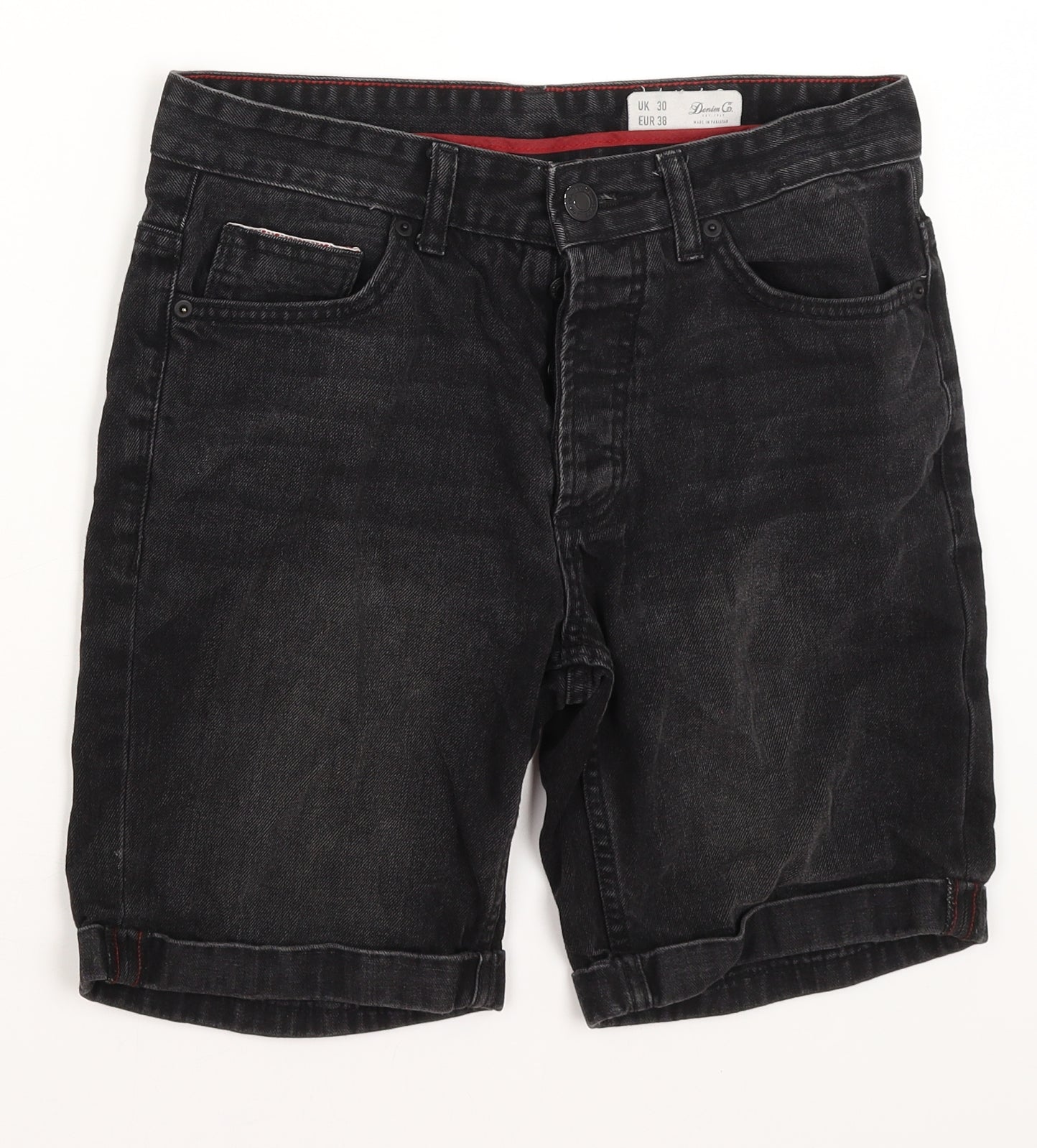Denim Co Mens Black   Bermuda Shorts Size 30 in