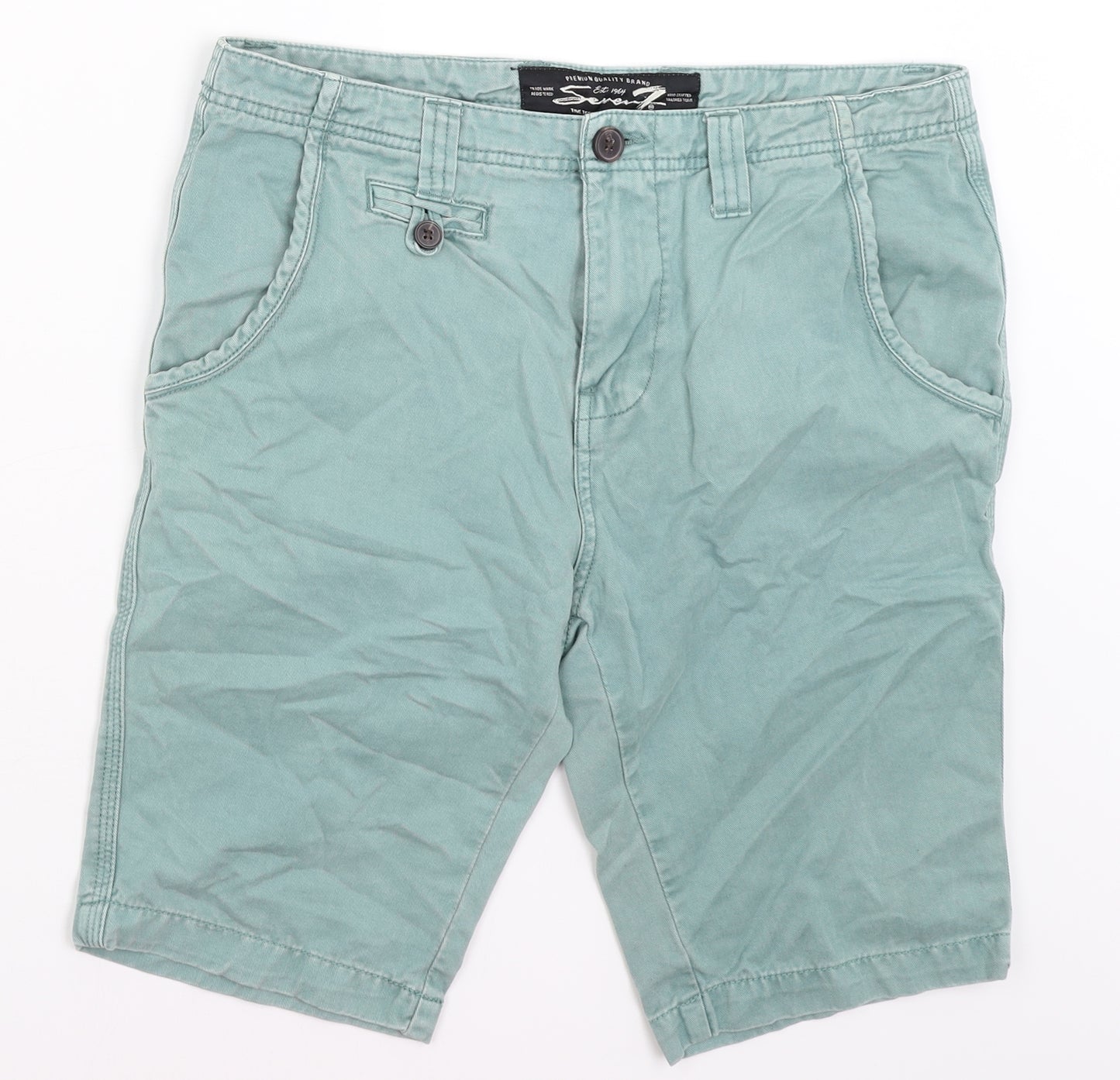 Seven` Mens Green   Chino Shorts Size 31 in