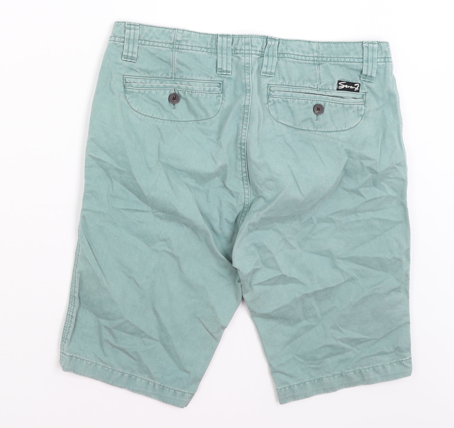 Seven` Mens Green   Chino Shorts Size 31 in