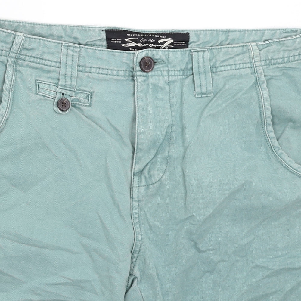 Seven` Mens Green   Chino Shorts Size 31 in
