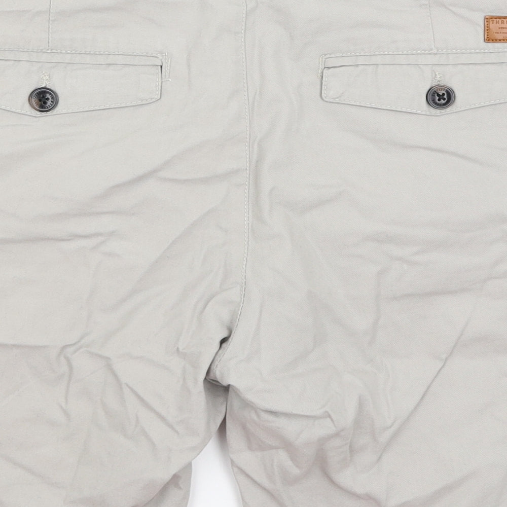 Threadbare Mens Grey   Chino Shorts Size 30 in
