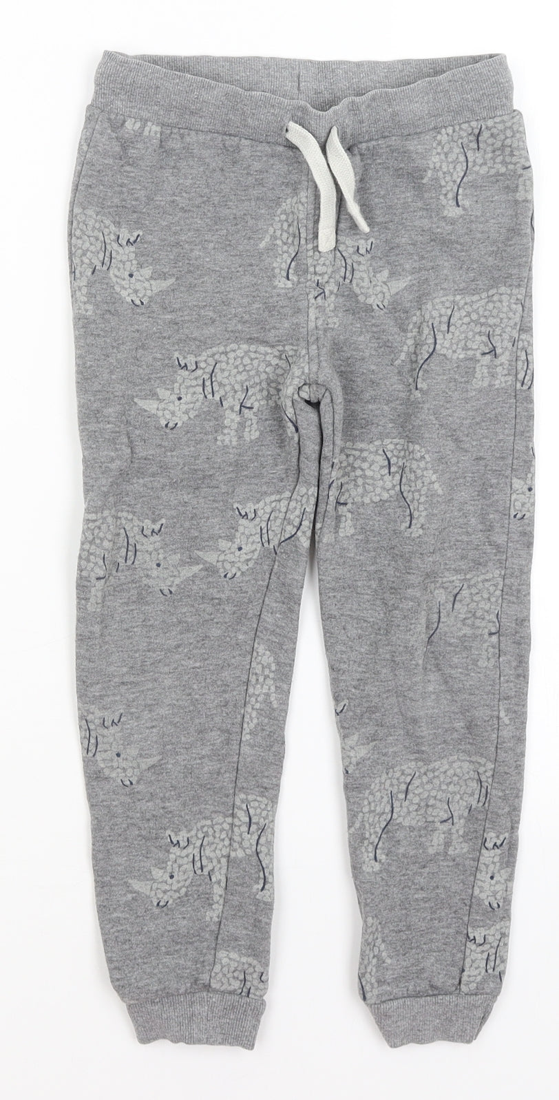 M&S Boys Grey   Jogger Trousers Size 5-6 Years - Rhinos