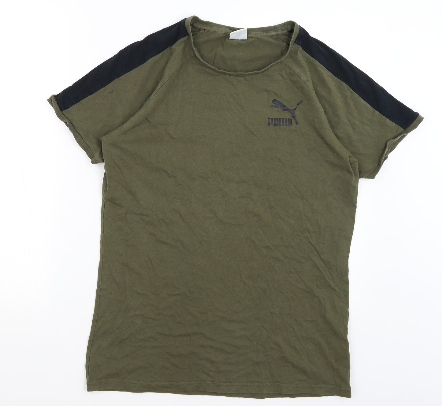 PUMA Mens Green    T-Shirt Size L