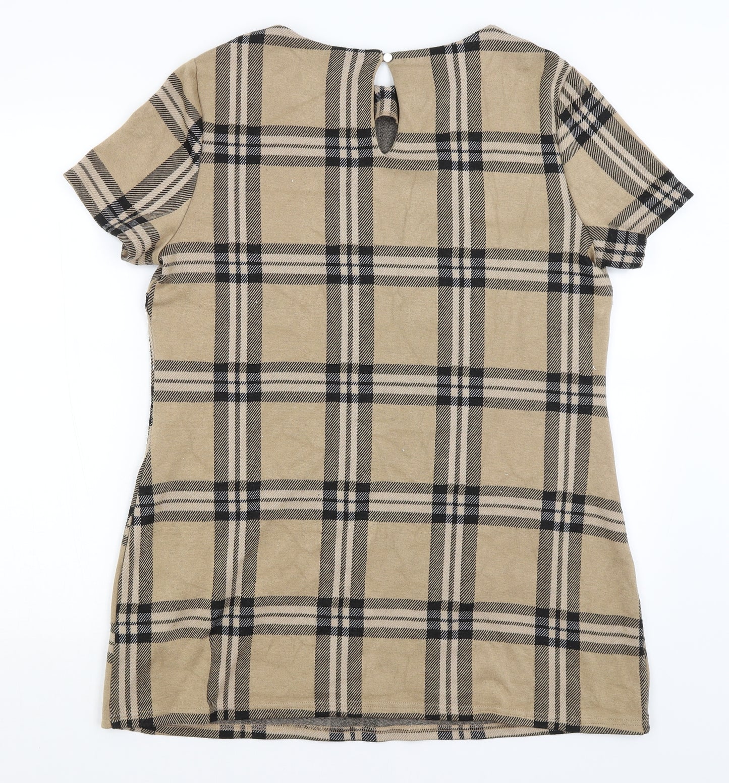 Dorothy Perkins Womens Brown Plaid  A-Line  Size 14
