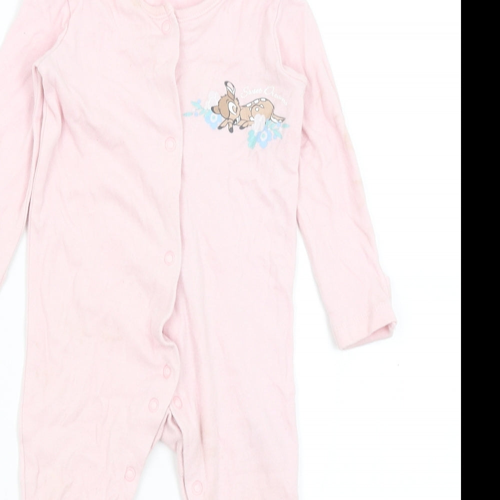 Disney Baby Baby Pink   Babygrow One-Piece Size 6-9 Months  - Bambi