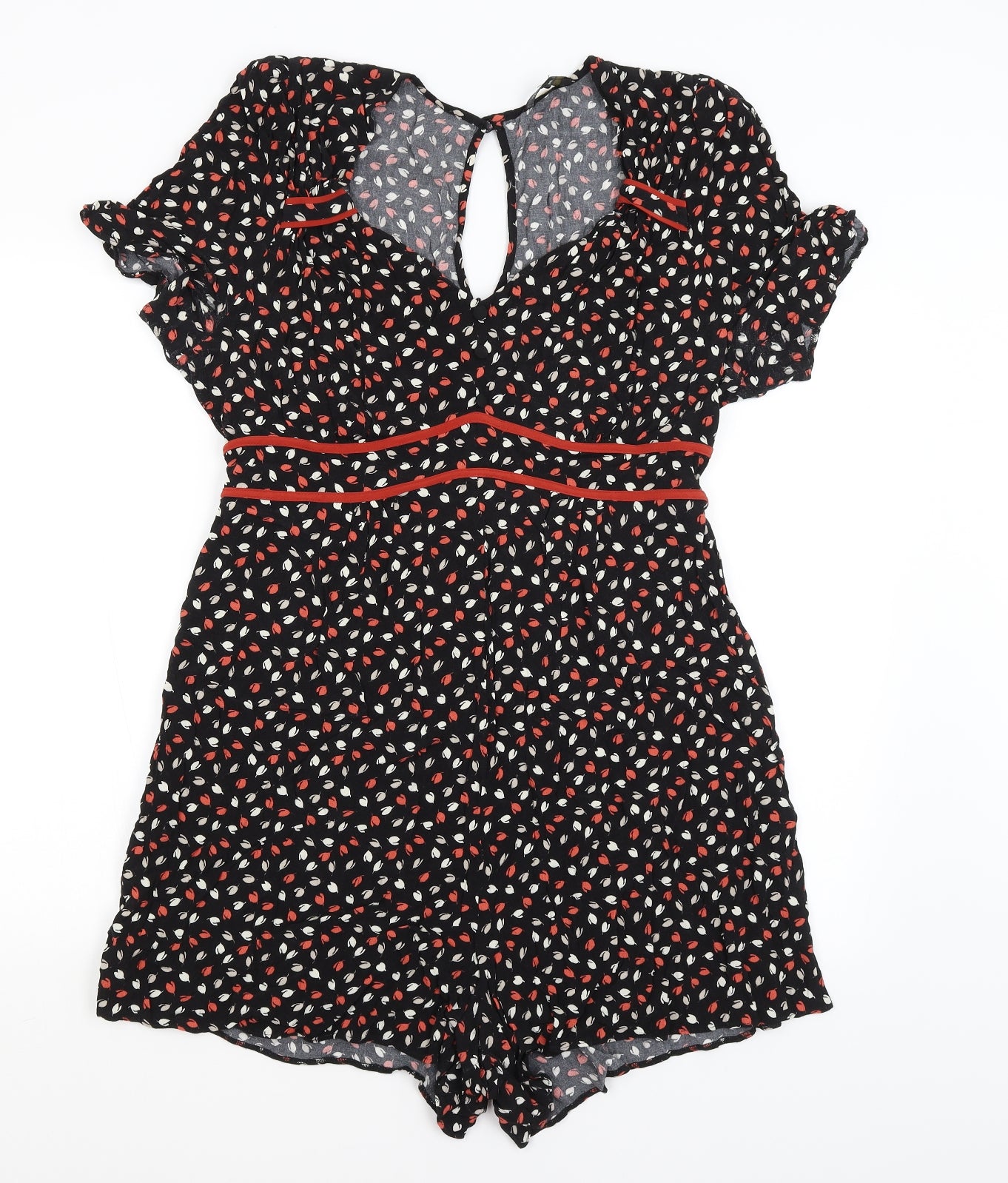 Peacocks By Design Womens Black   Playsuit One-Piece Size 18