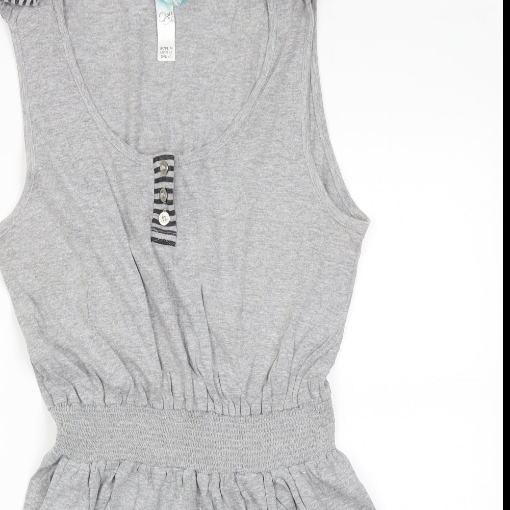Ocean Club Womens Grey   T-Shirt Dress  Size 14