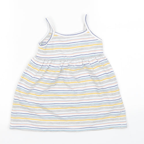 Marks and Spencer Girls Multicoloured Striped  Tank Dress  Size 18-24 Months