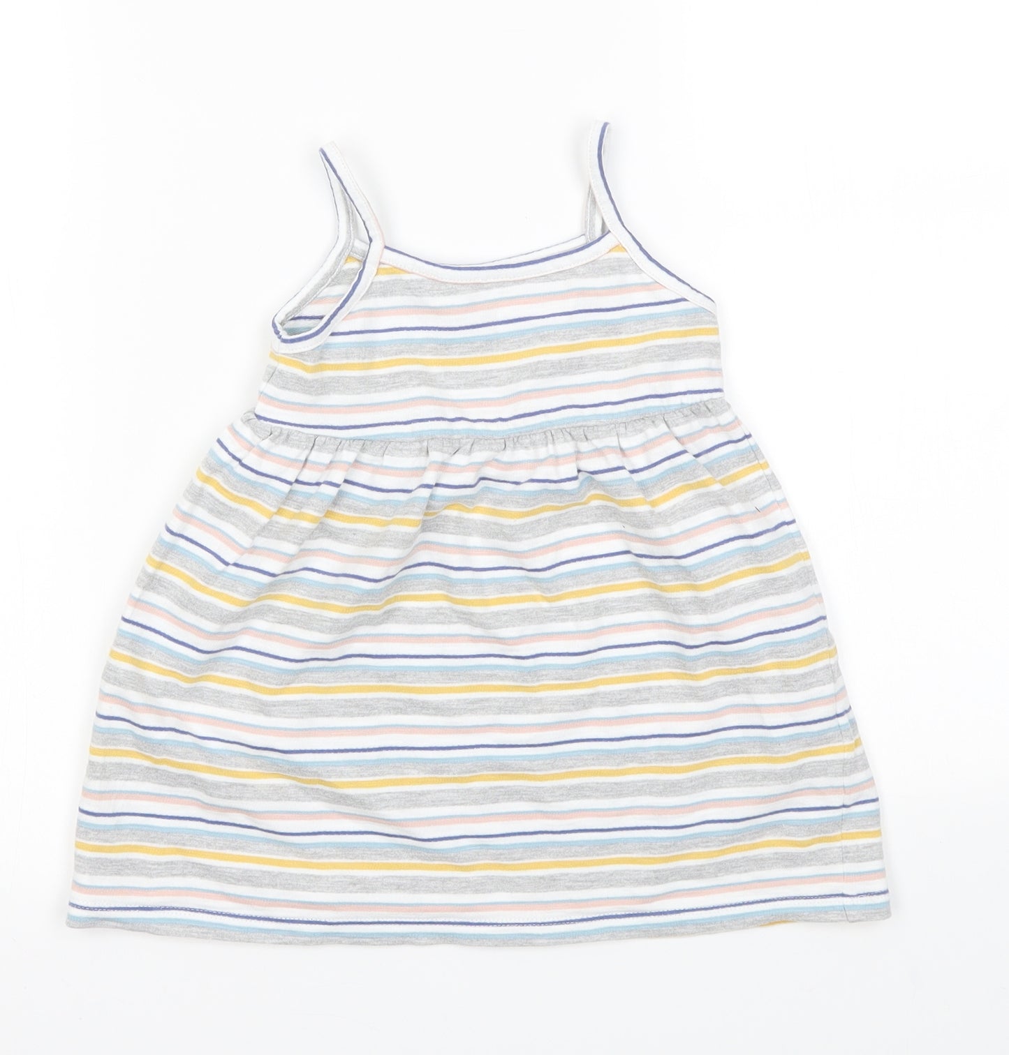 Marks and Spencer Girls Multicoloured Striped  Tank Dress  Size 18-24 Months