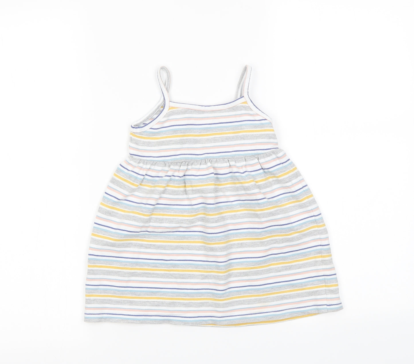 Marks and Spencer Girls Multicoloured Striped  Tank Dress  Size 18-24 Months