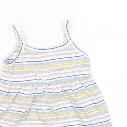 Marks and Spencer Girls Multicoloured Striped  Tank Dress  Size 18-24 Months