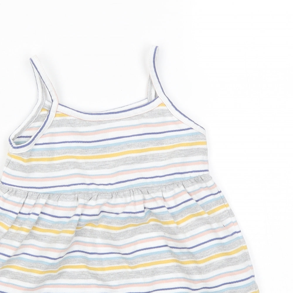 Marks and Spencer Girls Multicoloured Striped  Tank Dress  Size 18-24 Months