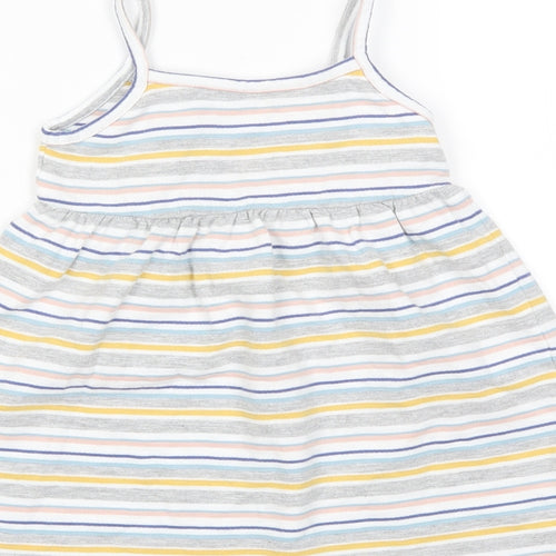 Marks and Spencer Girls Multicoloured Striped  Tank Dress  Size 18-24 Months