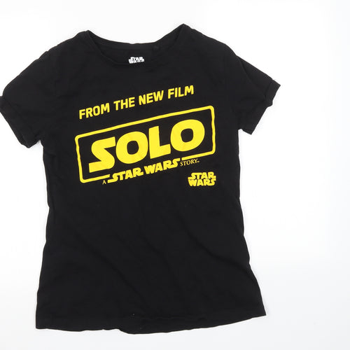 Star Wars Boys Black   Basic T-Shirt Size L