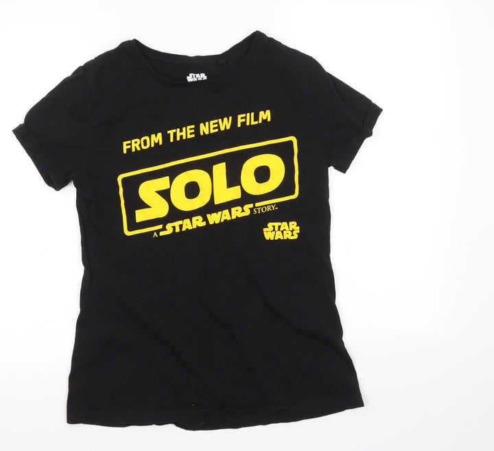 Star Wars Boys Black   Basic T-Shirt Size L