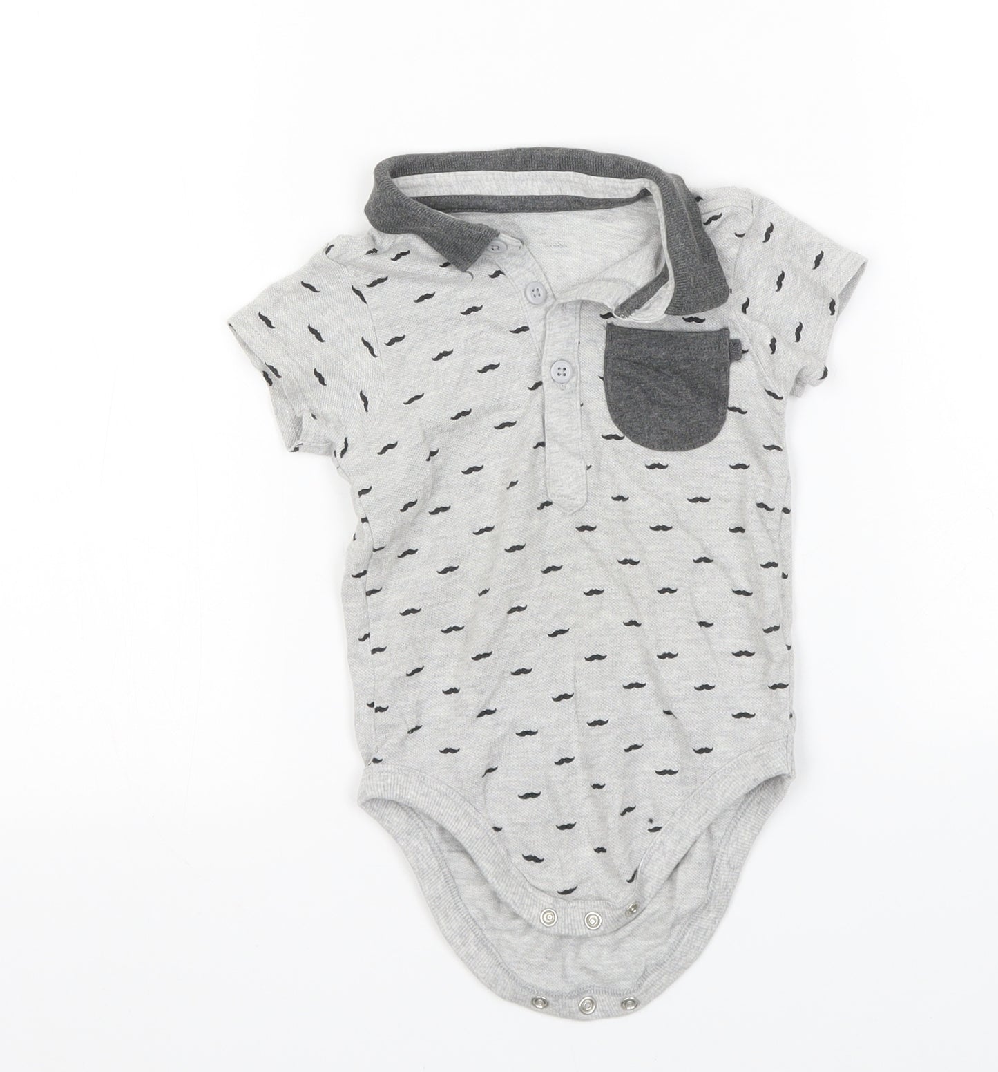 George Boys Grey   Basic Polo Size 12-18 Months
