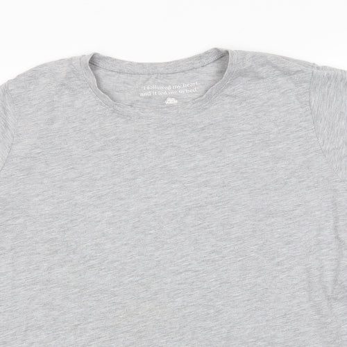 Preworn Womens Grey Solid  Top Pyjama Top Size M